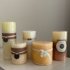 Pillar Candles - set of 5.